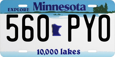 MN license plate 560PYO