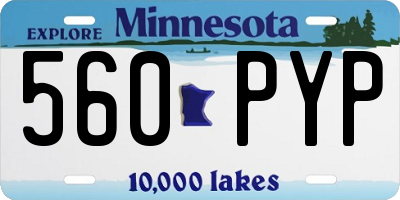 MN license plate 560PYP