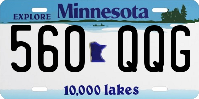 MN license plate 560QQG