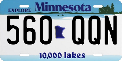 MN license plate 560QQN