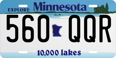 MN license plate 560QQR