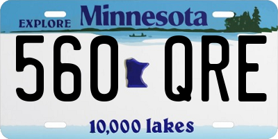 MN license plate 560QRE
