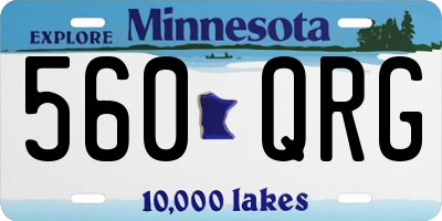 MN license plate 560QRG