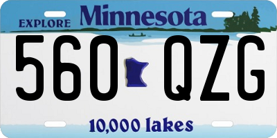 MN license plate 560QZG