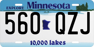 MN license plate 560QZJ