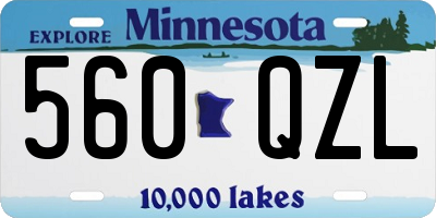 MN license plate 560QZL
