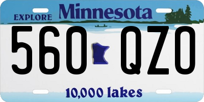 MN license plate 560QZO