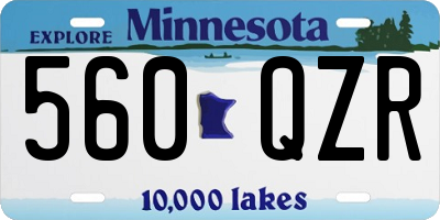 MN license plate 560QZR