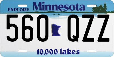 MN license plate 560QZZ