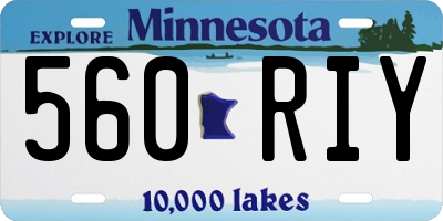 MN license plate 560RIY