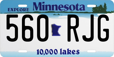 MN license plate 560RJG
