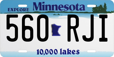 MN license plate 560RJI