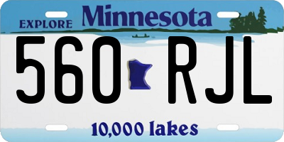 MN license plate 560RJL