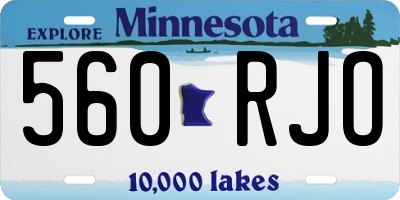 MN license plate 560RJO