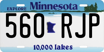 MN license plate 560RJP