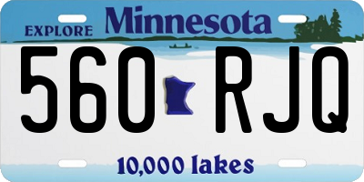 MN license plate 560RJQ