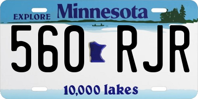 MN license plate 560RJR