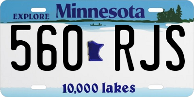 MN license plate 560RJS