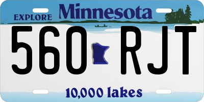 MN license plate 560RJT