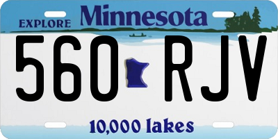 MN license plate 560RJV
