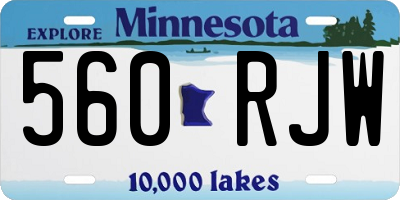 MN license plate 560RJW