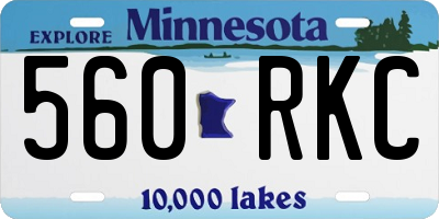 MN license plate 560RKC