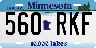 MN license plate 560RKF