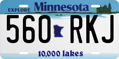 MN license plate 560RKJ