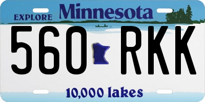 MN license plate 560RKK