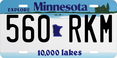 MN license plate 560RKM