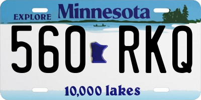 MN license plate 560RKQ