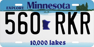 MN license plate 560RKR