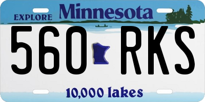 MN license plate 560RKS