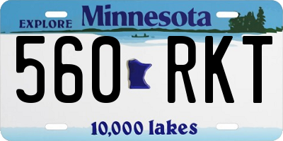 MN license plate 560RKT