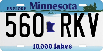 MN license plate 560RKV