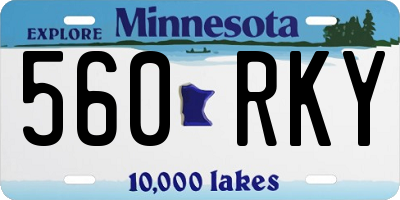 MN license plate 560RKY