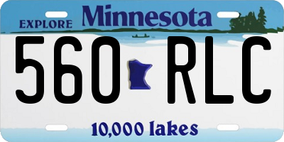 MN license plate 560RLC