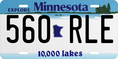 MN license plate 560RLE