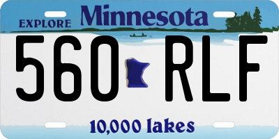 MN license plate 560RLF