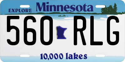 MN license plate 560RLG