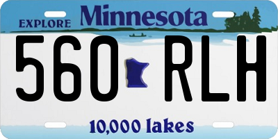 MN license plate 560RLH