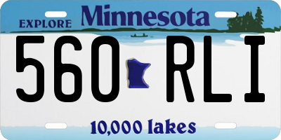 MN license plate 560RLI
