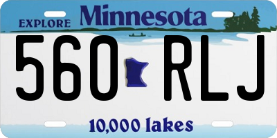 MN license plate 560RLJ