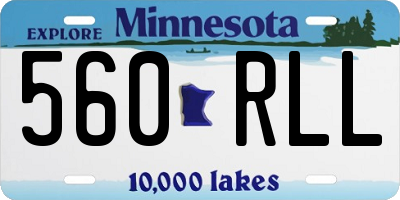 MN license plate 560RLL