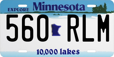 MN license plate 560RLM