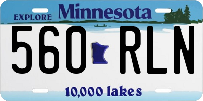 MN license plate 560RLN