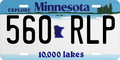 MN license plate 560RLP