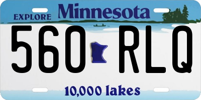 MN license plate 560RLQ
