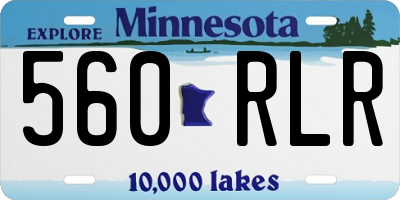 MN license plate 560RLR