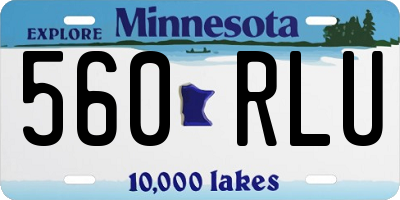 MN license plate 560RLU